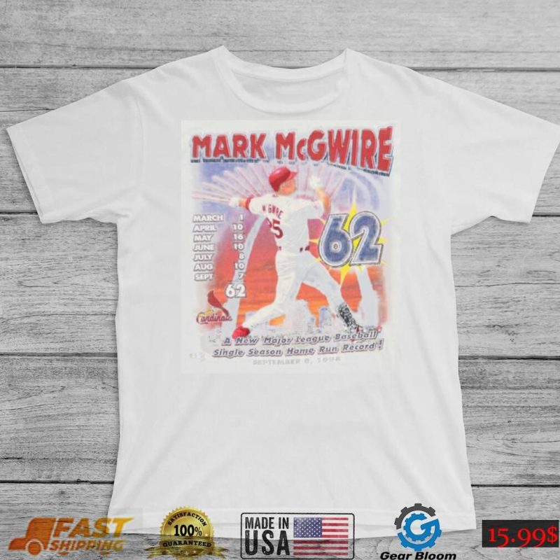 Vintage 1998 Mark McGwire St. Louis Cardinals Home Run record shirt