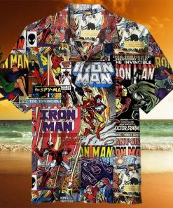 Vintage Comics Iron Man 3D Printed Hawaiian Shirt