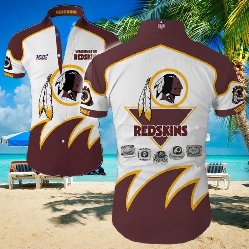 Washington Redskins Big Logo Hawaiian Summer Beach Shirt Full Print