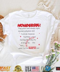 Wonderful Ting Yours and Sleepy Sighs Mursery Phymes shirt