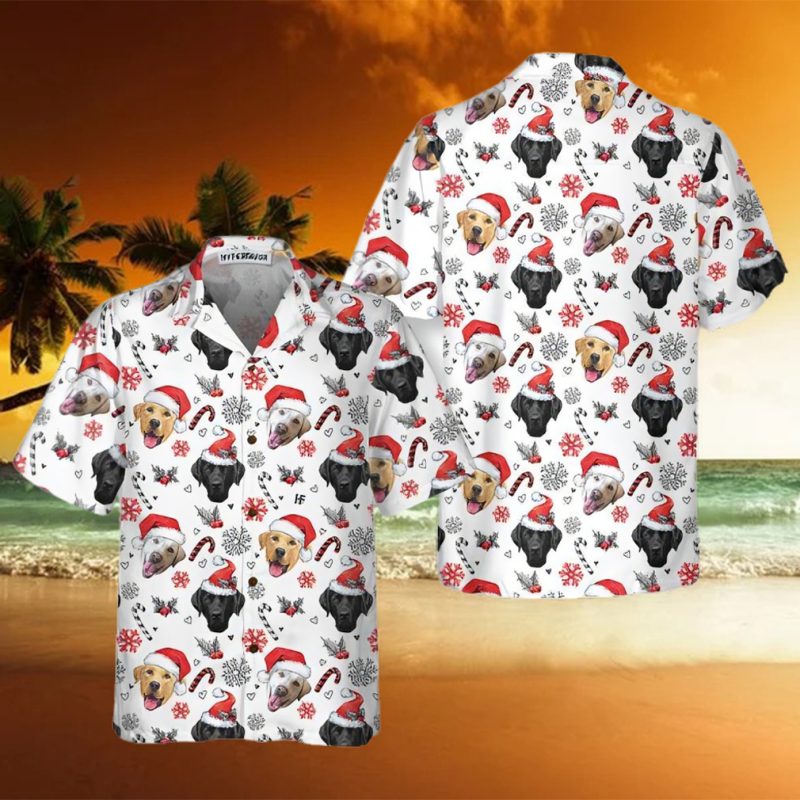 Wt HawXmas Labrador Retriever Hawaiian Shirt