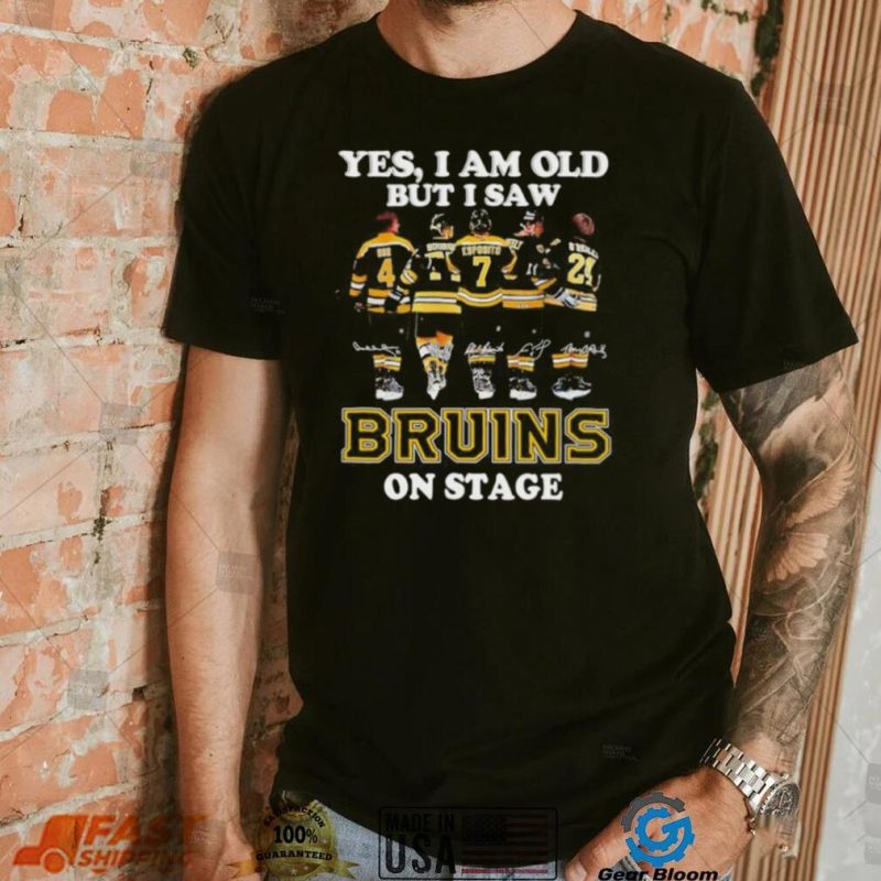 Yes I am old but I saw Boston Bruins on stage signatures shirt