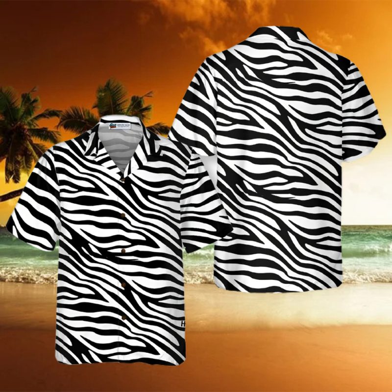Zebra Pattern Hawaiian Shirt
