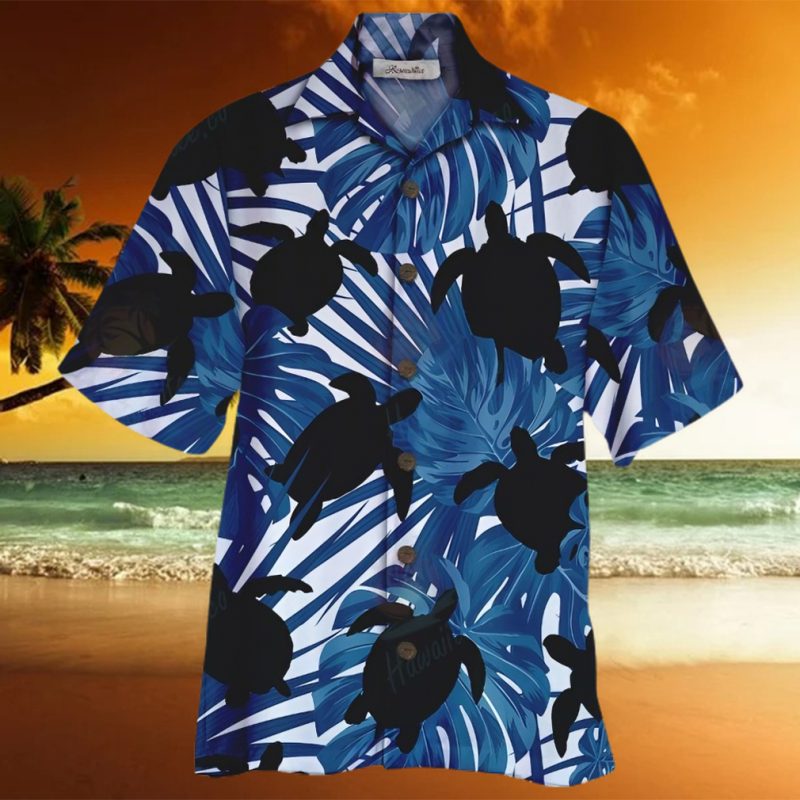 Turtle Blue Unique Design Unisex Hawaiian Shirt