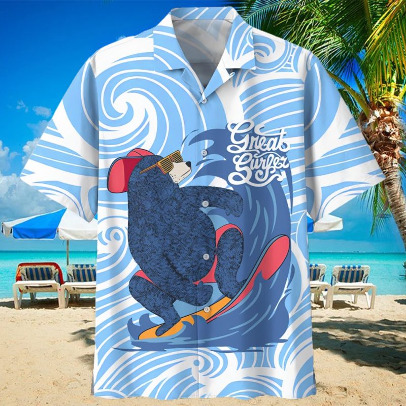 Surfing Blue Nice Design Unisex Hawaiian Shirt