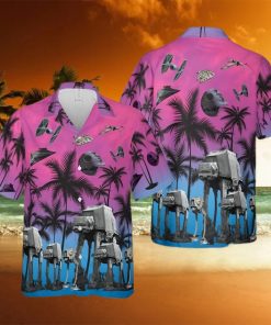 Star Wars Funny Summer Tropical Purple Hawaiian Shirt