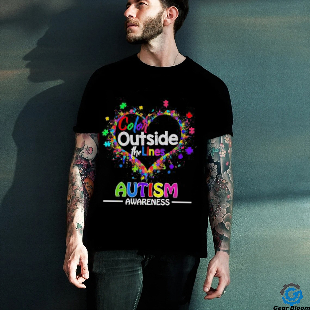 Autism awareness color outside the lines shirt