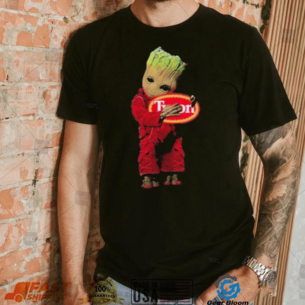 Baby groot hug tyson logo 2023 T shirt