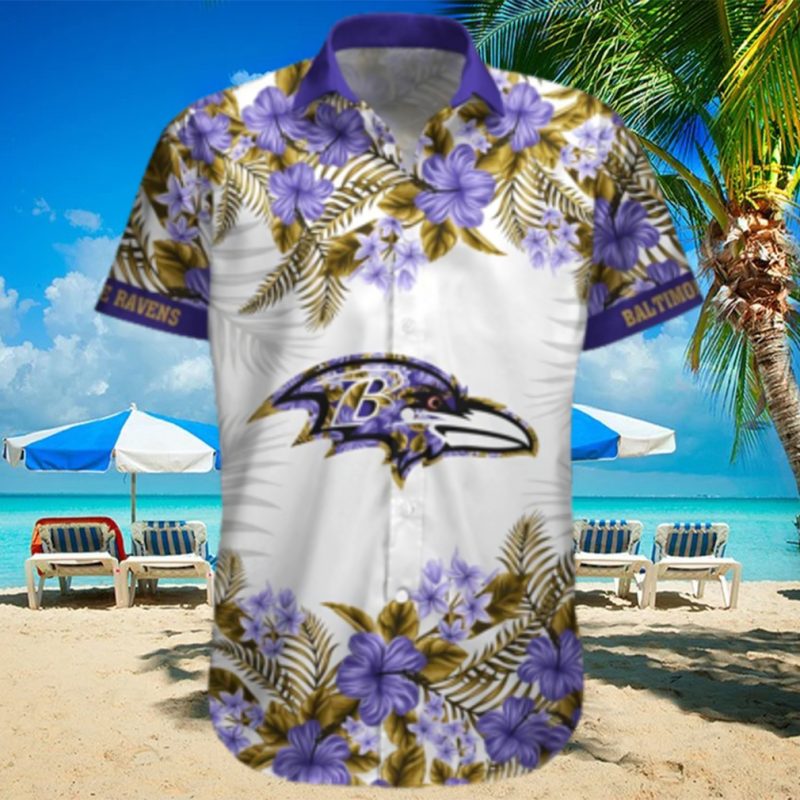 Baltimore Ravens Summer Beach Shirt and Shorts Full Over Print