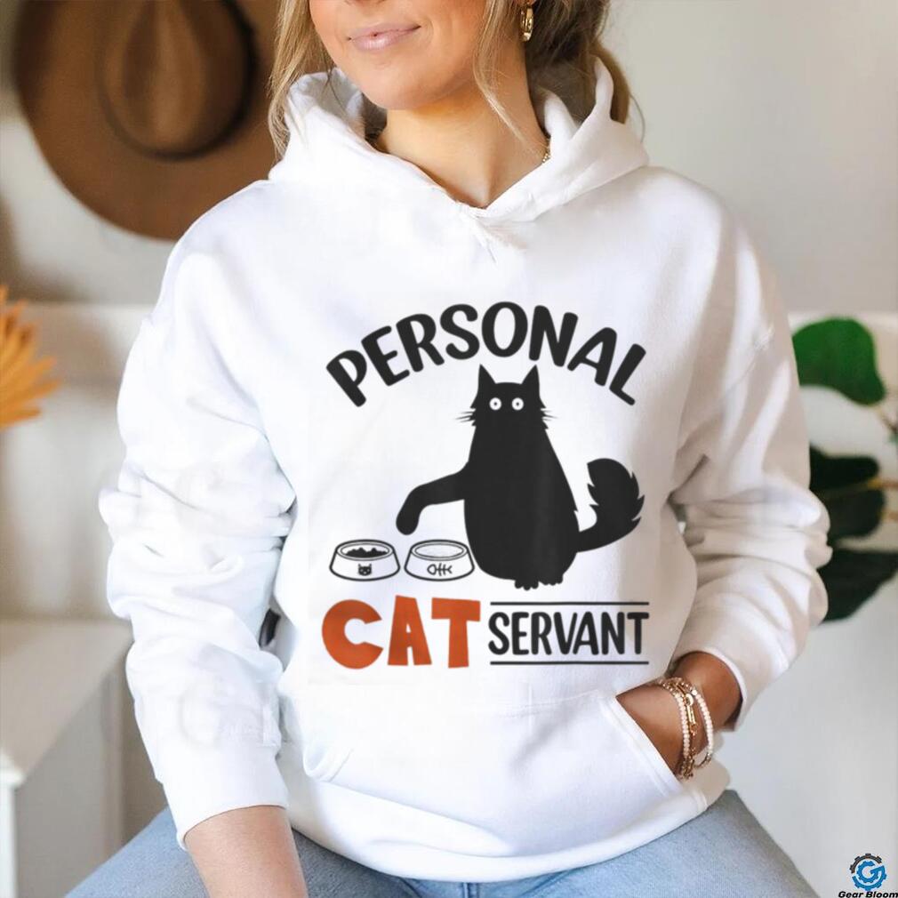 Black cat personal cat servant t shirt