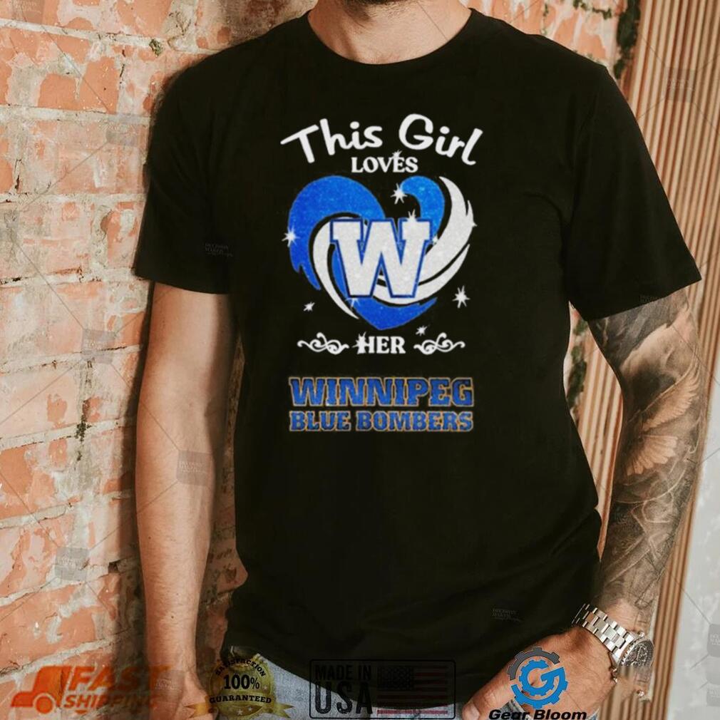 CFL Winnipeg Blue Bombers This girl Heart T Shirt