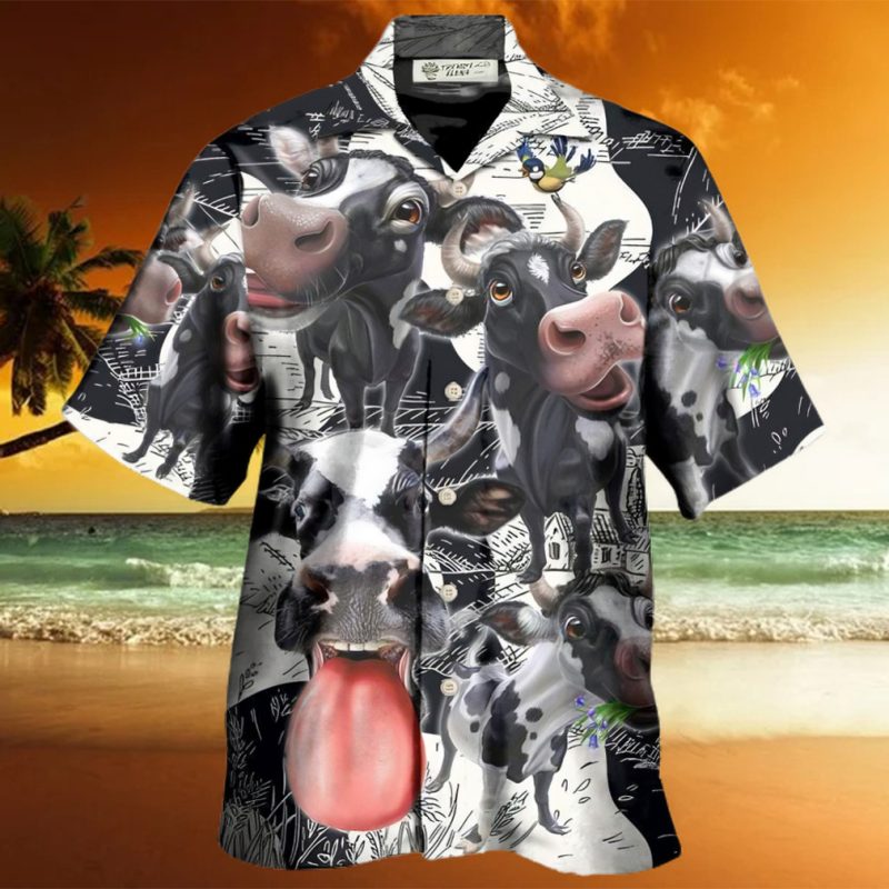 Cow Funny Dairy Cow Happy Life In The Farm Hawaiian Shirt – Trendy Aloha