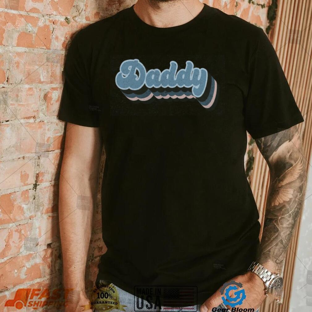 Daddy Retro Groovy Shirt Pregnancy Announcement Father’s Day Gift