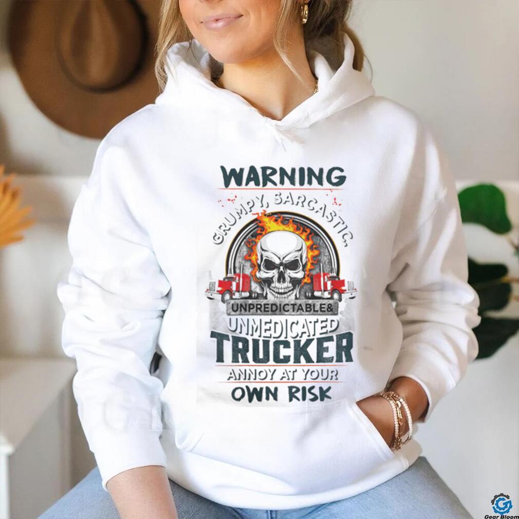 Grumpy trucker truck drivers t shirt