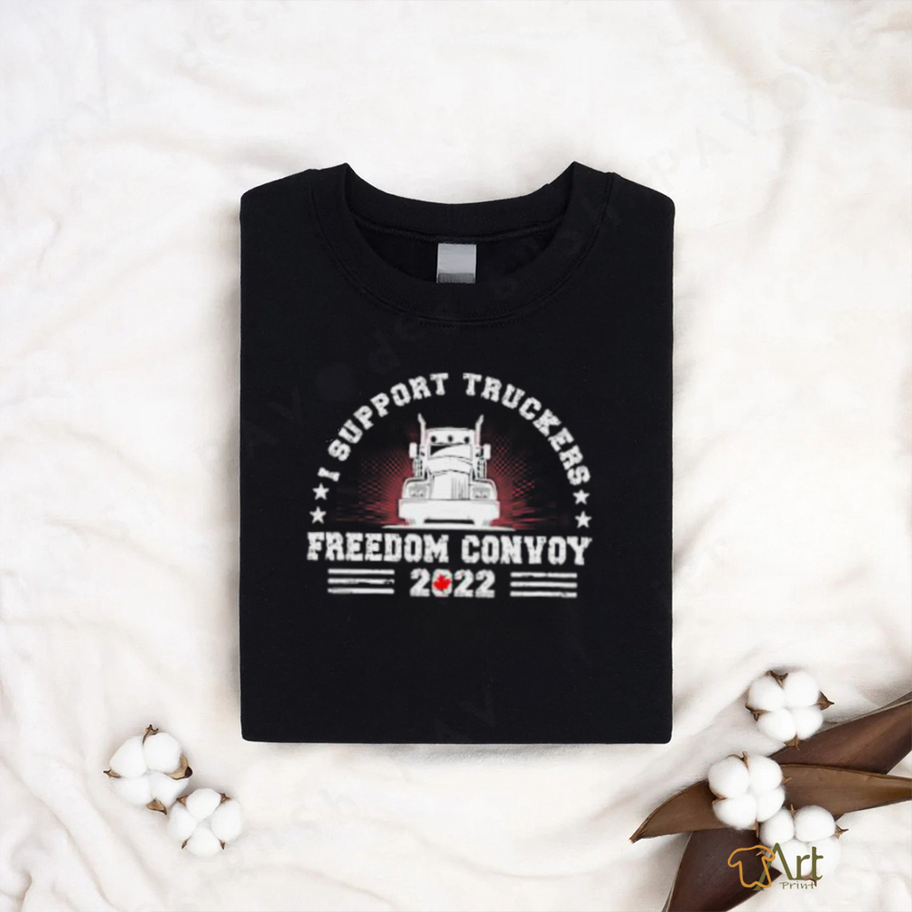 I Support Truckers Canada USA Freedom Convoy 2022 Stars T Shirt