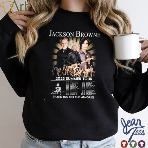 Jackson Browne 2023 Summer Tour Thank You For The Memories Signatures Shirt