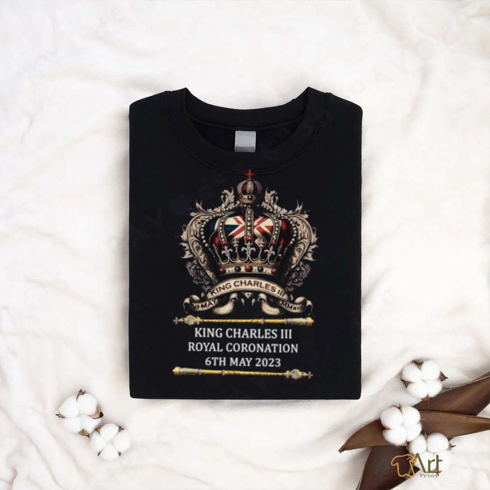 King charles III royal coronation 6th may 2023 crown us flag T Shirt