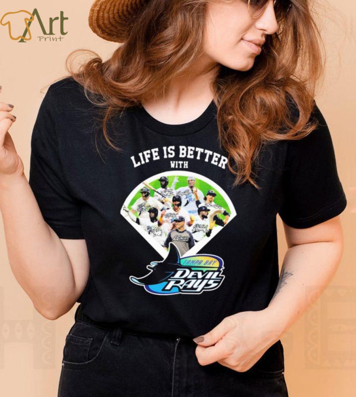 Life Is Better With Tampa Bay Devilrays Signatures Shirt
