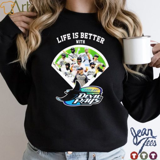 Life Is Better With Tampa Bay Devilrays Signatures Shirt