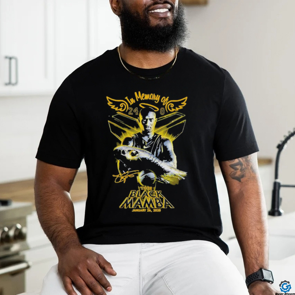 NEW Inmemory Of The Black Mamba 24 8 Kobe Bryant T Shirt