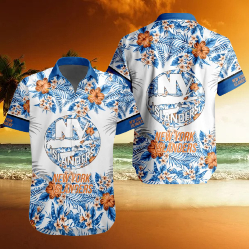 NHL New York Islanders Flowers Trending Style Special Design Button Hawaiian Shirt and Short LIMITED EDITION