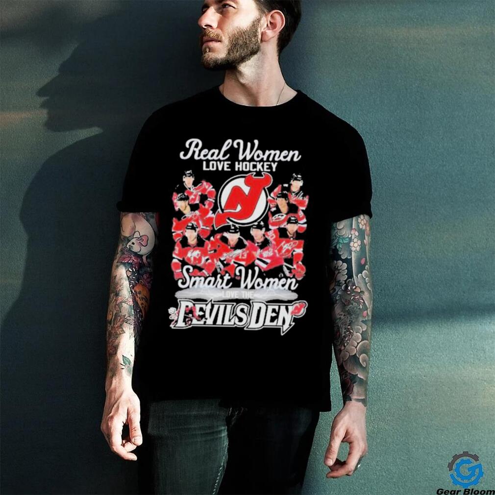 Official 2023 Real Women Love Hockey Smart Women Love The Devils Den Shirt