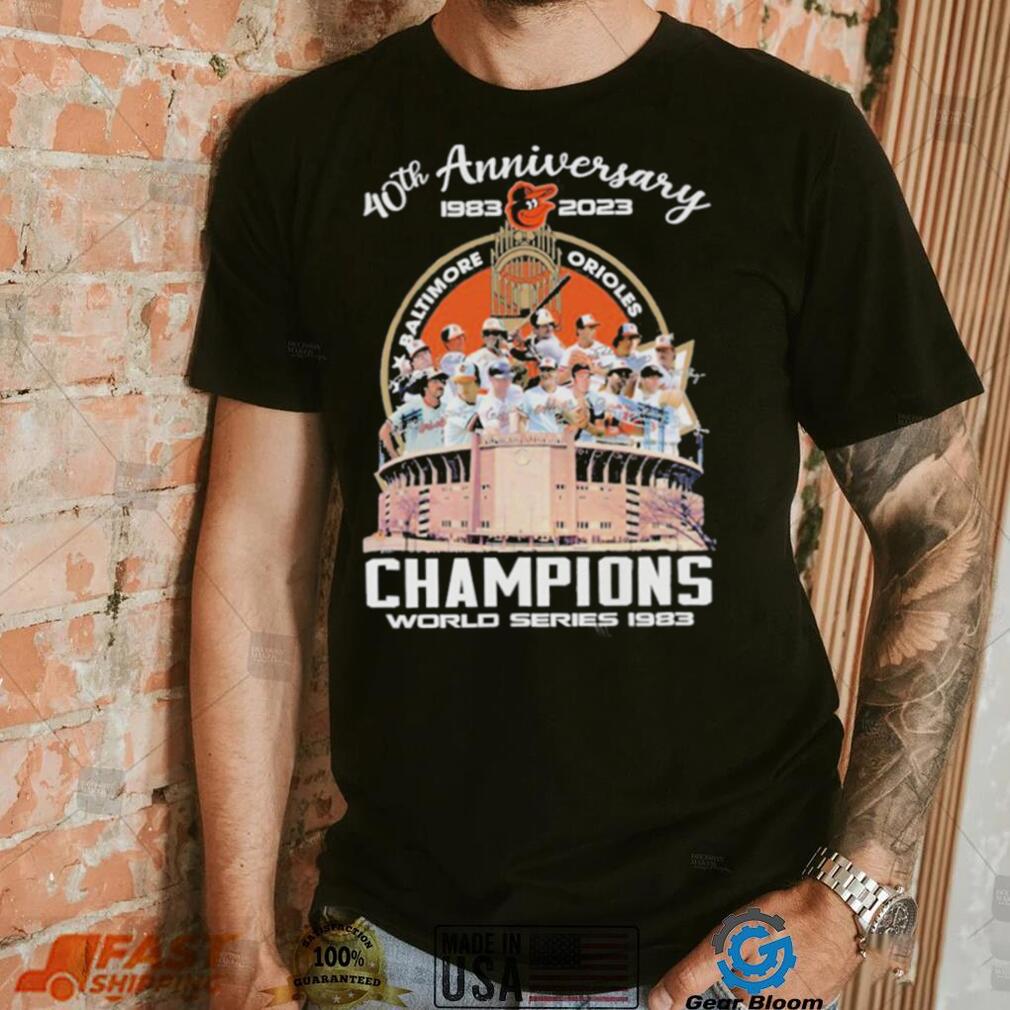 Official Baltimore Orioles 40th anniversary 1983 2023 champions world series 1983 signatures shirt