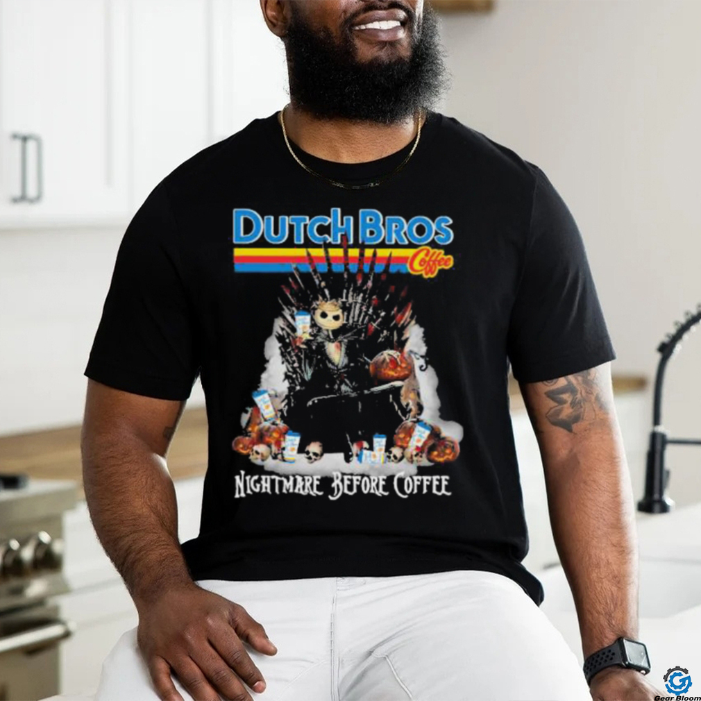 Official Dutch Bros coffee The King Jack Skellington nightmare before coffee shirt