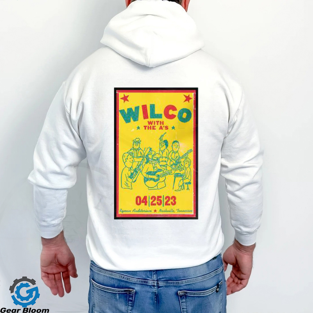 Official Wilco Nashville TN, Ryman Auditorium April 25 2023 Poster shirt