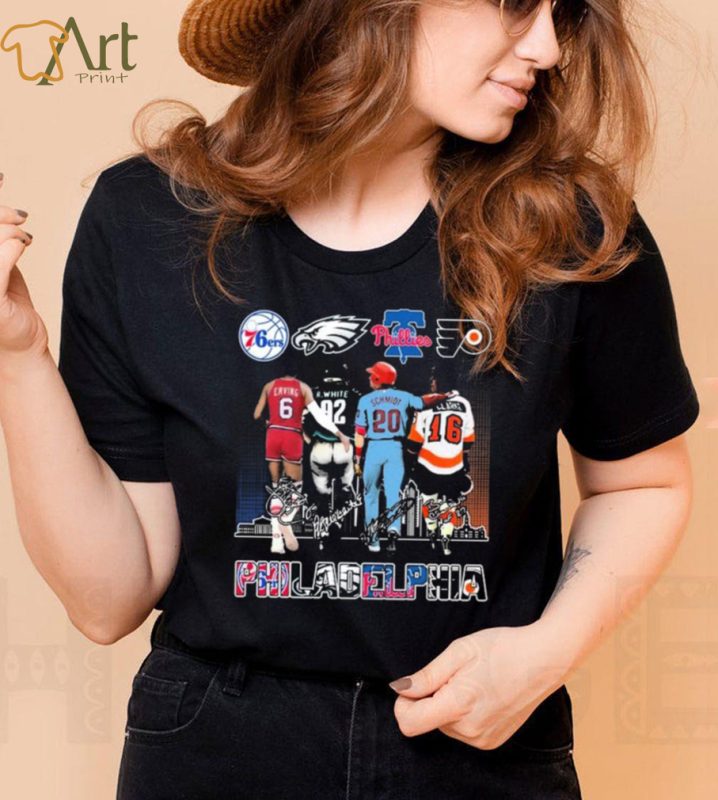 Philadelphia Erving R. White Schmidt Clapham Signature Shirt