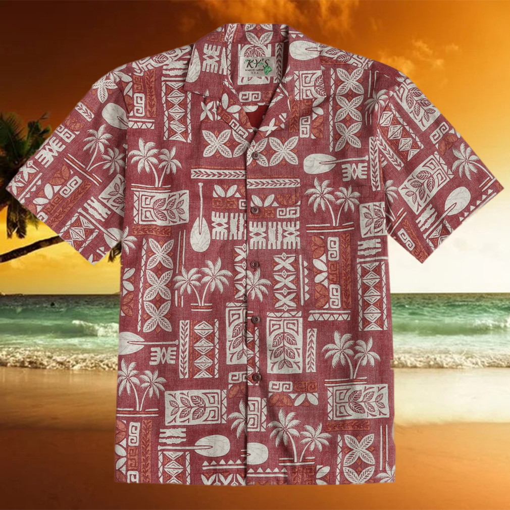 Traditional Tapa Red Nice Design Hawaiian Shirt
