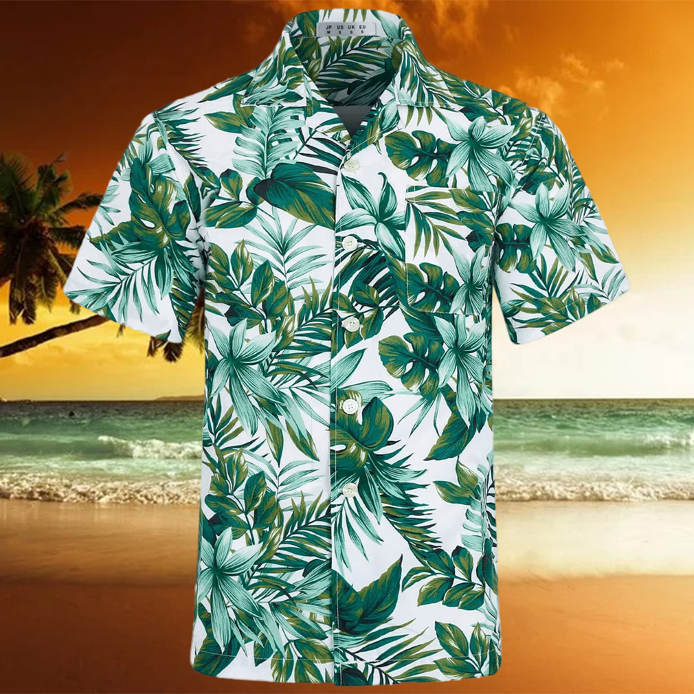 Tropical Aloha Green White Best Design Hawaiian Shirt