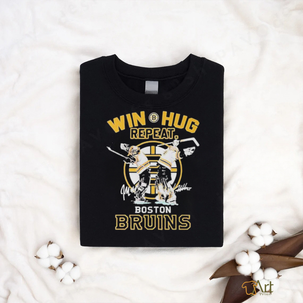 Win Hug Repeat Jeremy Swayman And Linus Ullmark Boston Bruins 2022 2023 Signatures T shirt