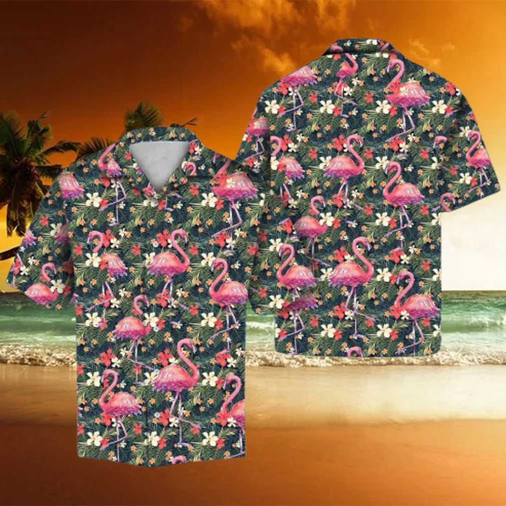 Best Tropical Flamingo Hawaiian Shirt - Gearbloom