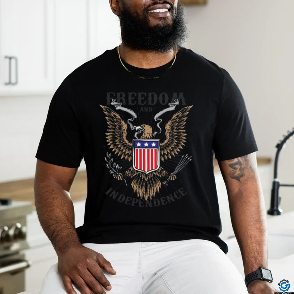 Freedom And Independence Eagle American Flag Shirt