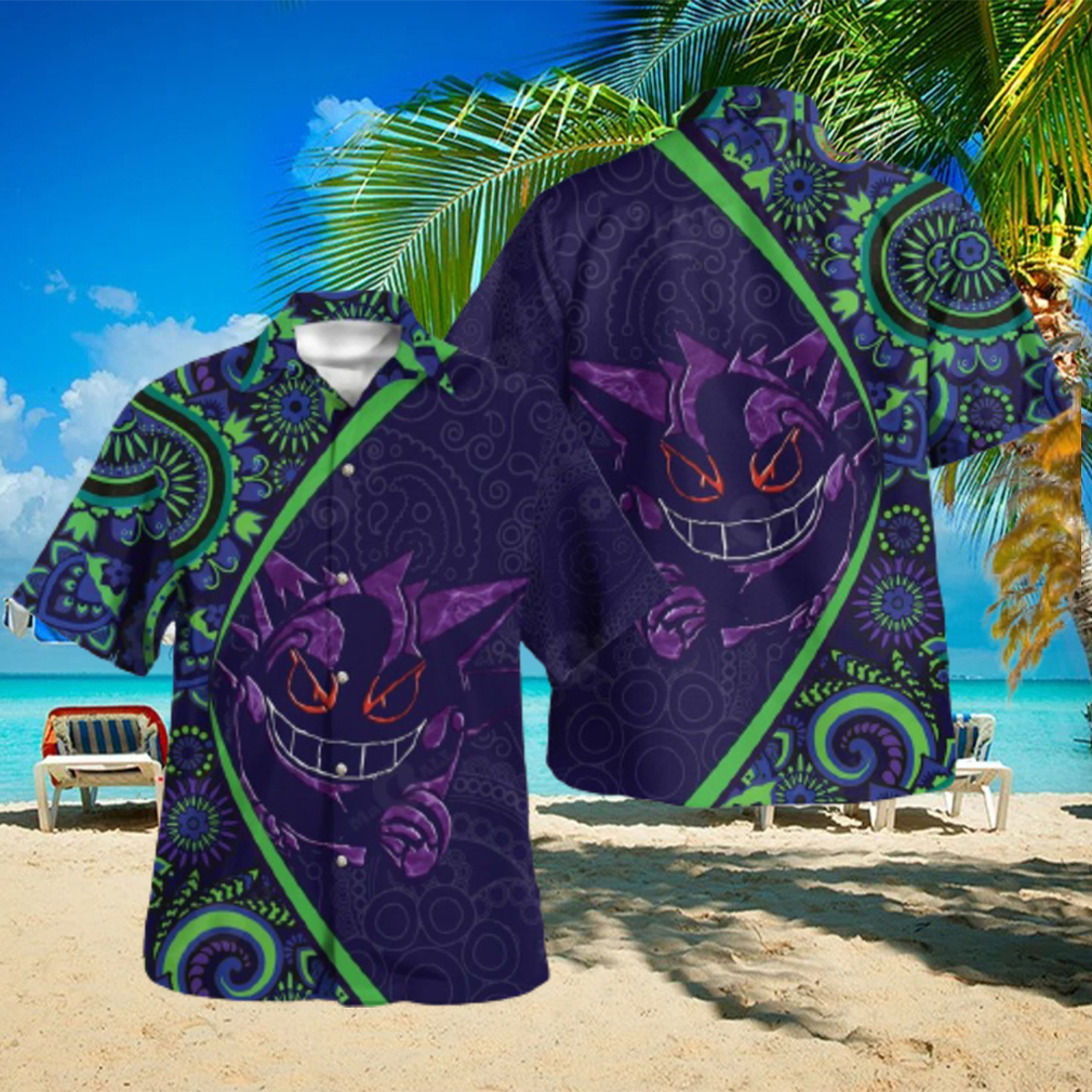 Gengar Paisley Pattern Special Ver 2 Design Hawaiian Shirt and Short ...