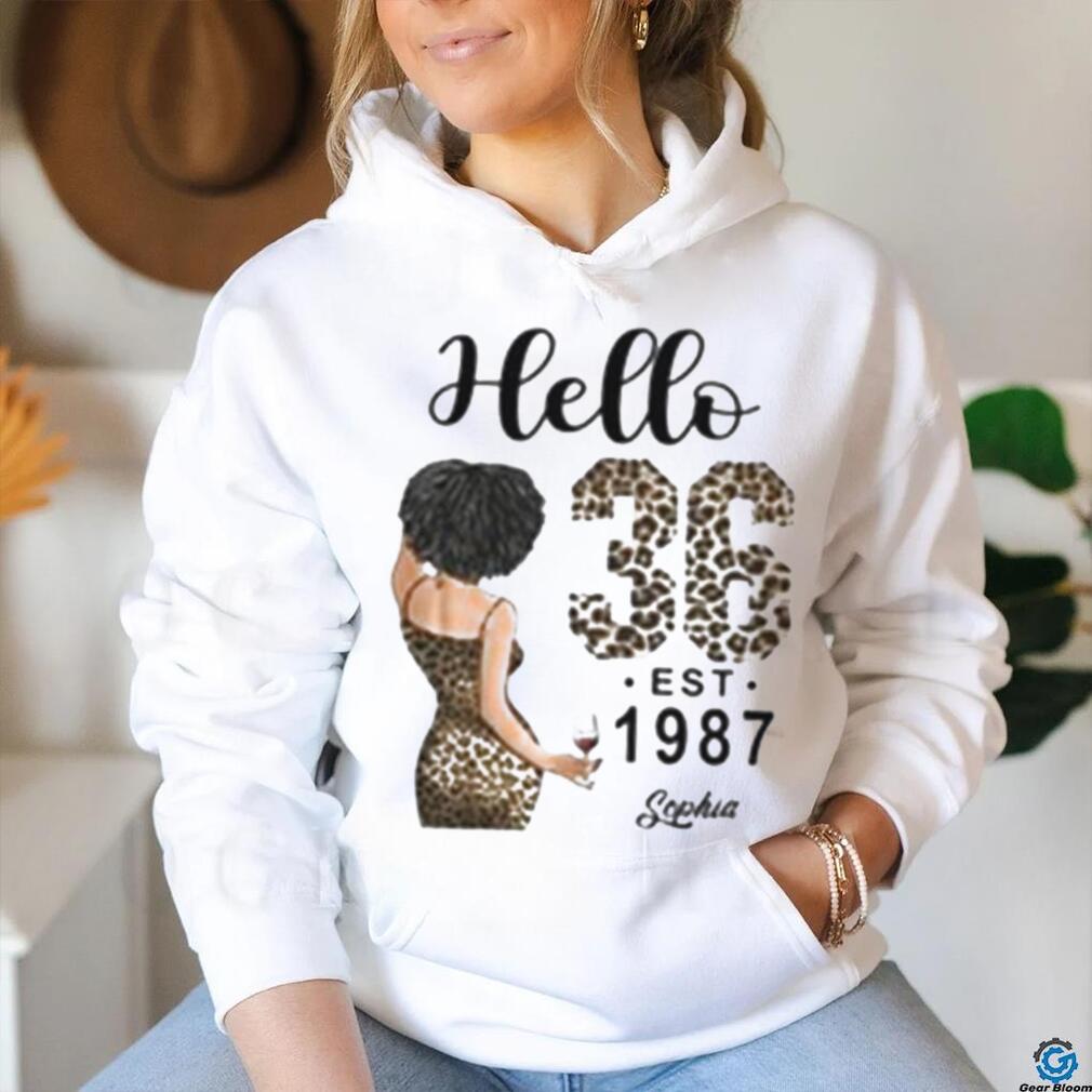 Hello 36th Est 1987 Birthday Woman Shirt