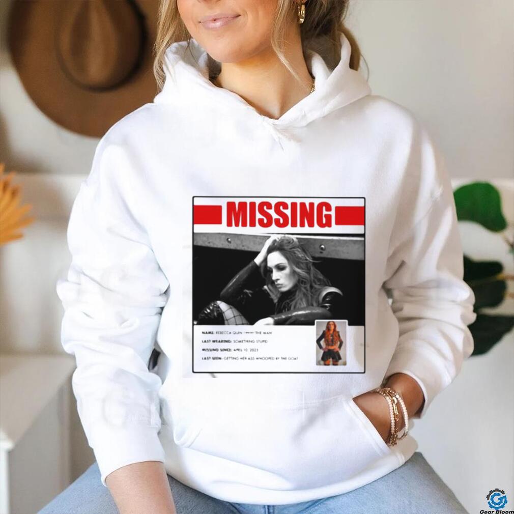 Official Missing Persons Poster For Becky Lynch Shirt