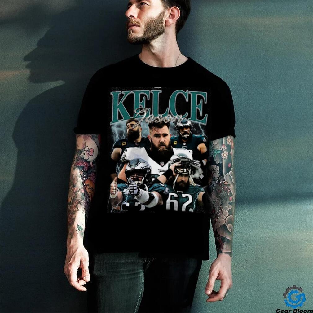 Jason Kelce Vintage Washed Shirt Center Homage Graphic Unisex T Shirt