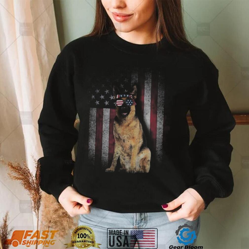 American Flag Best German Shepherd Dad Ever Dog Dad Shirt