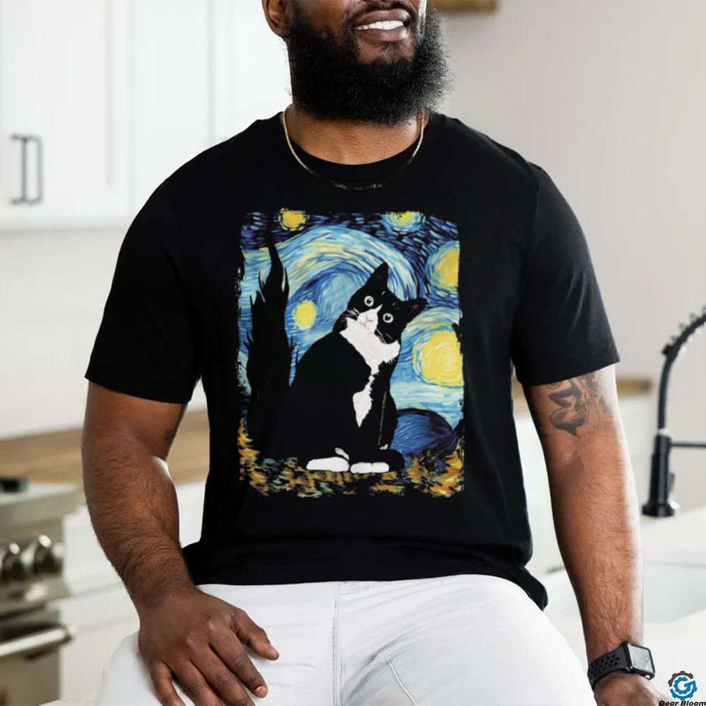 Black Cat And Moon Starry Night Shirt