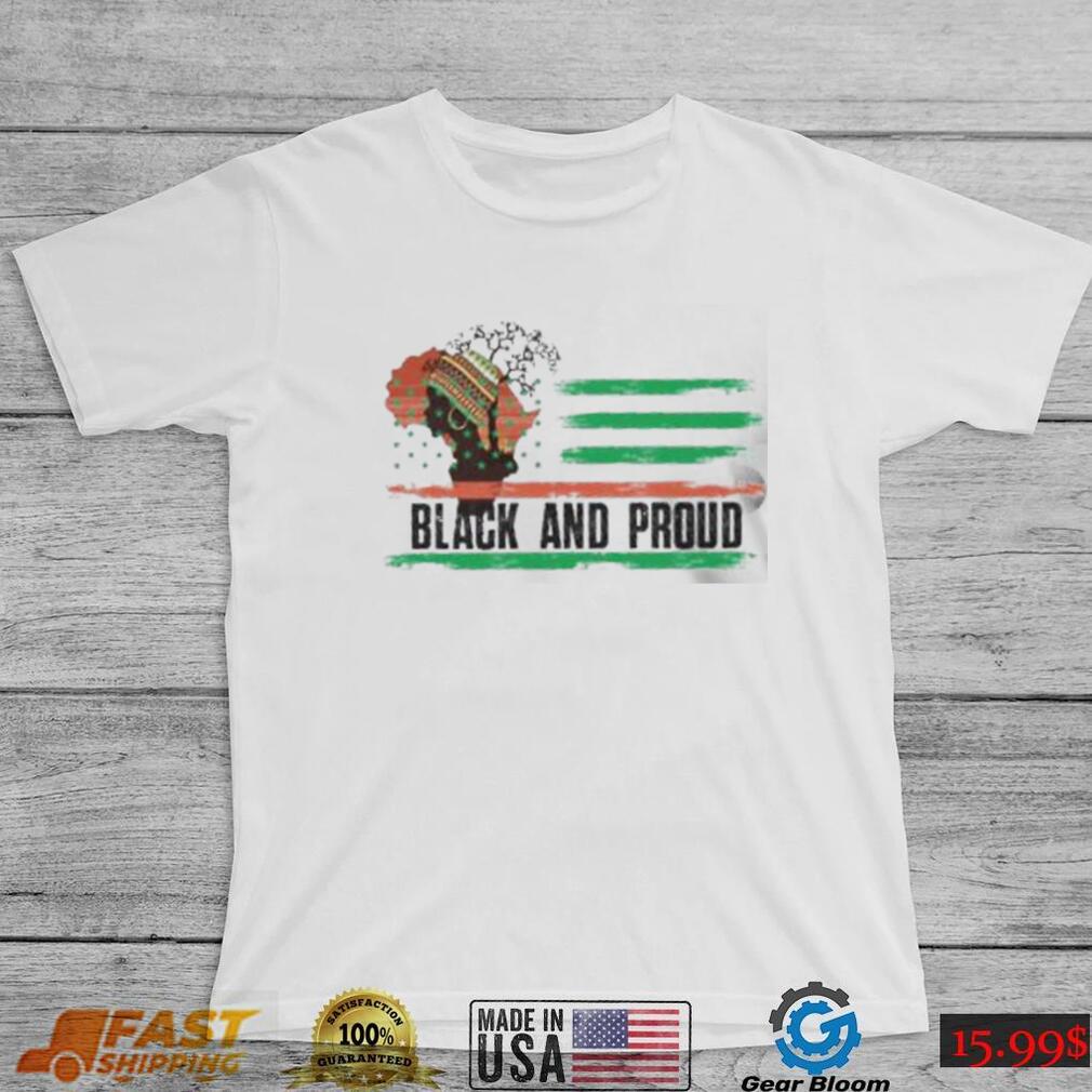 Black and proud Juneteenth flag shirt