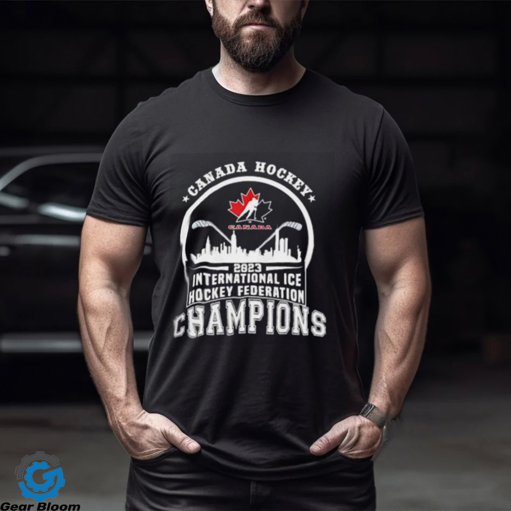 Canada Hockey 2023 International ICE Hockey Federation Champions Skyline Shirt