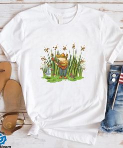 Cottagecore Frog Playing Guitar in Countrycore Aesthetic T Shirt