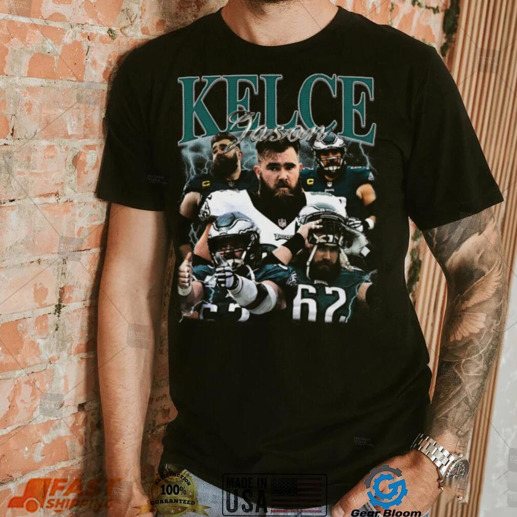 Jason Kelce Vintage Washed Shirt Center Homage Graphic Unisex T Shirt