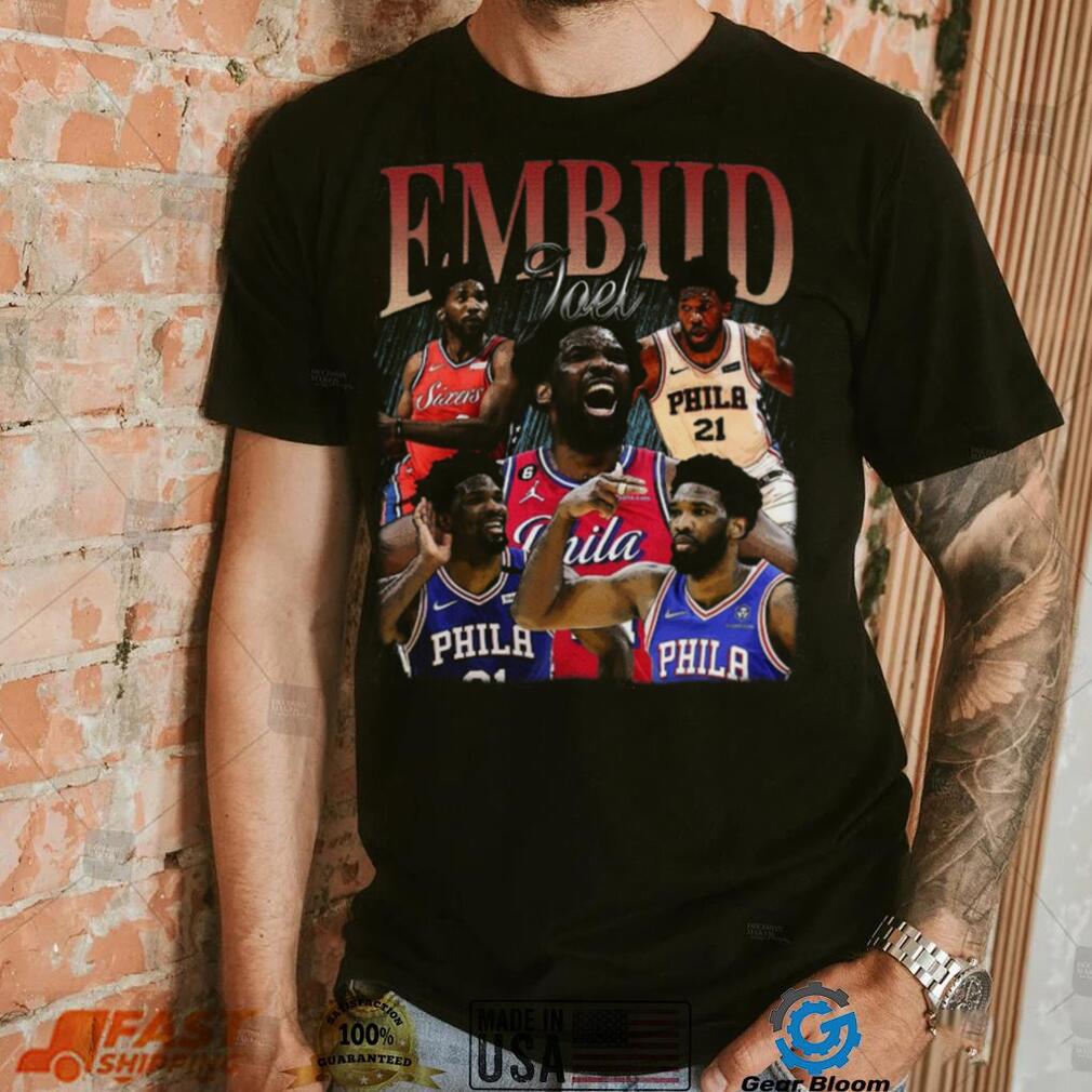 Joel Embiid Vintage Washed Shirt Center Player Homage Graphic Unisex T Shirt