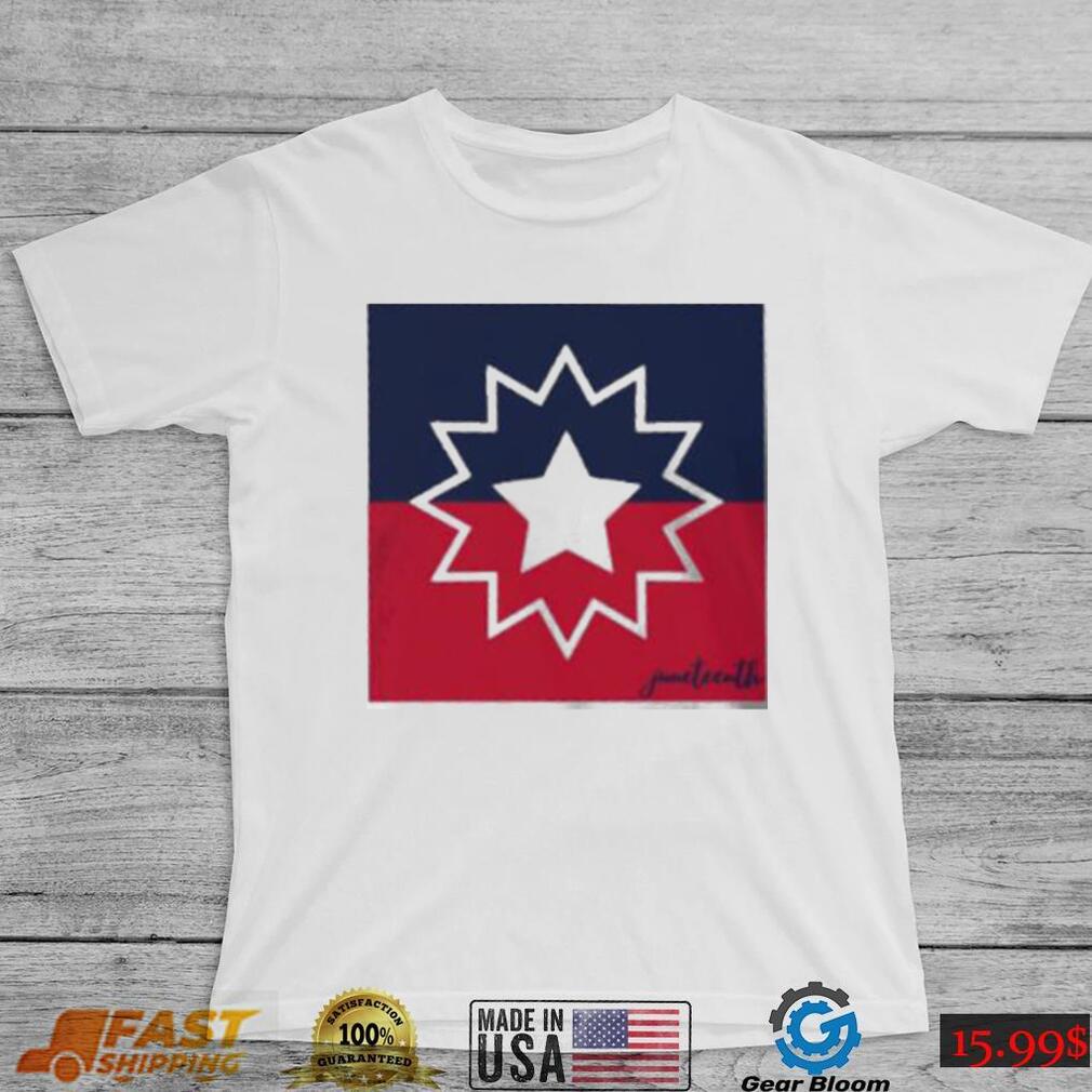 Juneteenth red white flag shirt