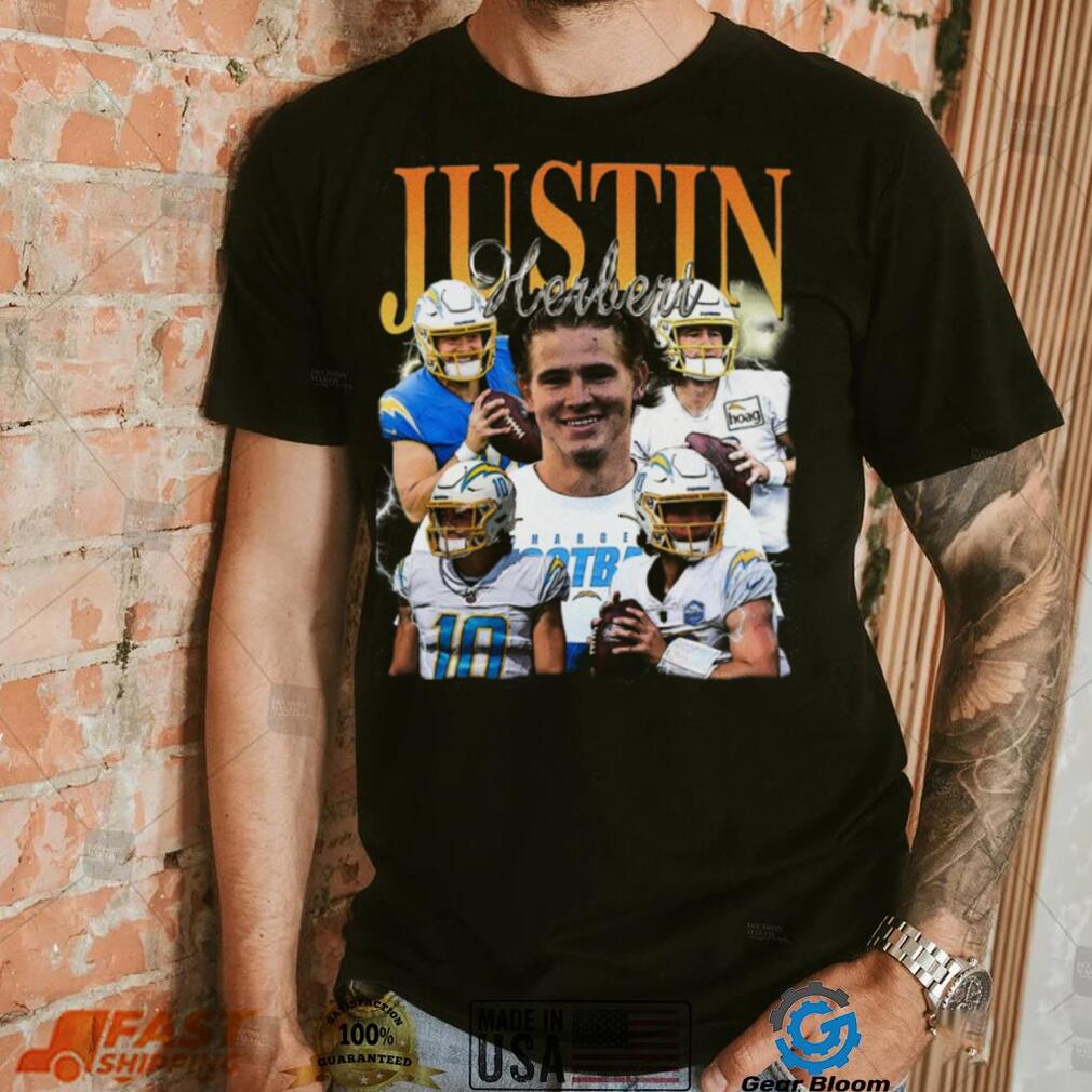 Justin Herbert Vintage Washed Shirt Quarterback Homage Graphic Unisex T Shirt