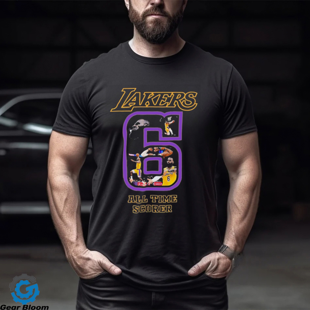 Official Los Angeles Lakers LeBron James 6 All time Scorer Basketball 2023 shirt