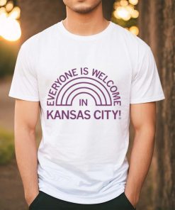Rainbow everyone is welcome in Kansas City logo shirt